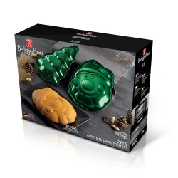 Набор форм для кексов Berlinger Haus Emerald Collection BH-6949, 2 шт, углеродистая сталь, антипригарное титановое покрытие, зеленый