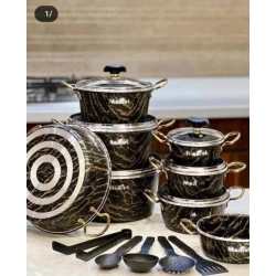 Набор посуды Mamut SHA-00004815, гранит/стекло, коричневый, 21 предмет