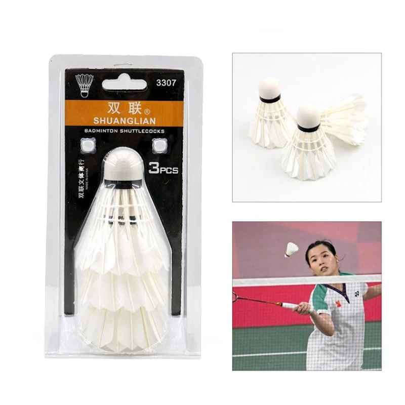 Badminton üçün volan dəsti Shuanglian 3307, ağ, 3 əd Badminton üçün volan dəsti Shuanglian 3307, ağ, 3 əd