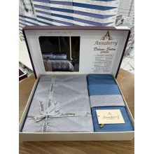 Yataq dəsti Annaberry SHA-00006038, ikinəfərlik, yorğan üzü 200x220 sm, mələfə 240x260 sm, yastıq üzü (2 əd) 50x70 sm, satin, rəngbərəng