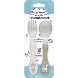 Набор из ложки и вилки для детей Babydream, товар в ассортименте Набор из ложки и вилки для детей Babydream, товар в ассортименте