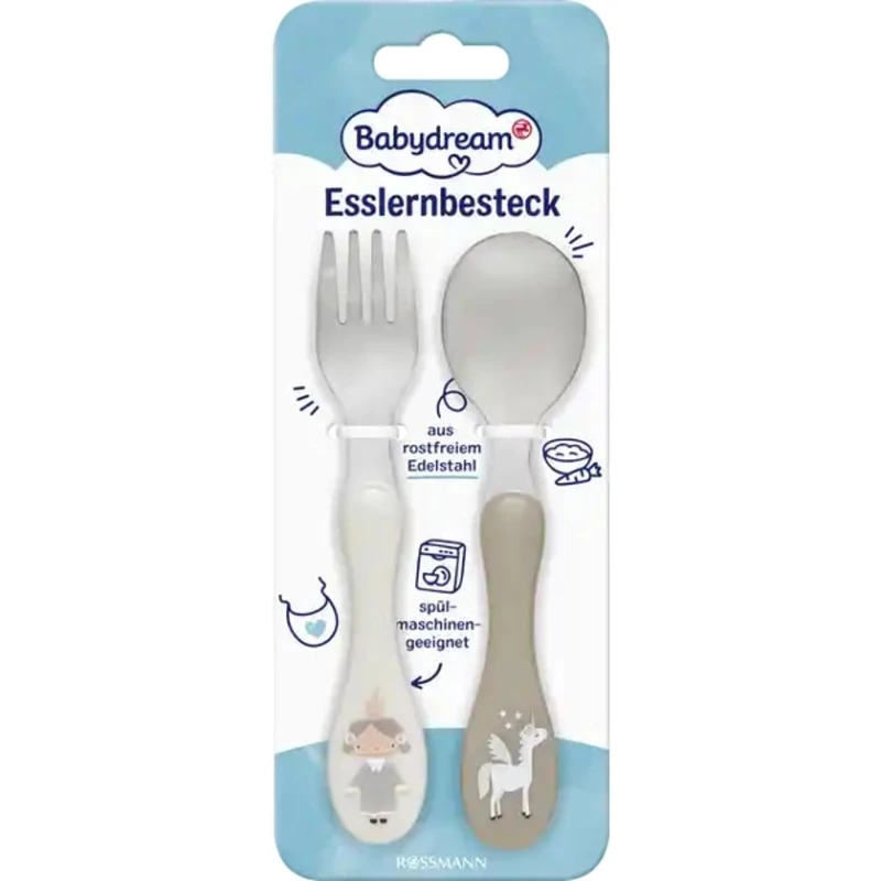 Набор из ложки и вилки для детей Babydream, товар в ассортименте Набор из ложки и вилки для детей Babydream, товар в ассортименте
