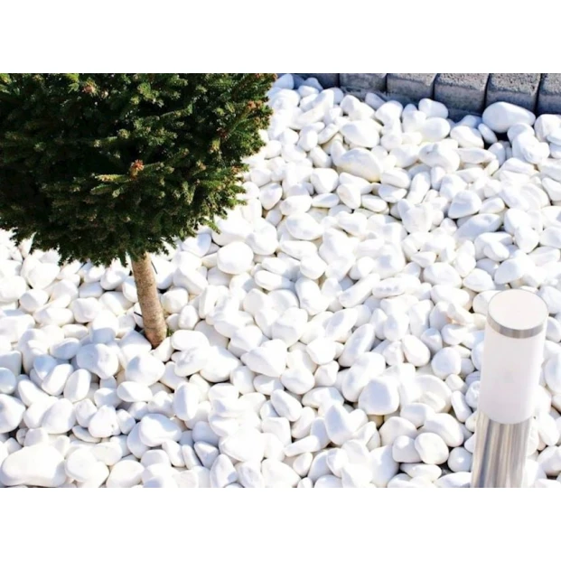 Садовые декоративные камни, 2-5 см, белые