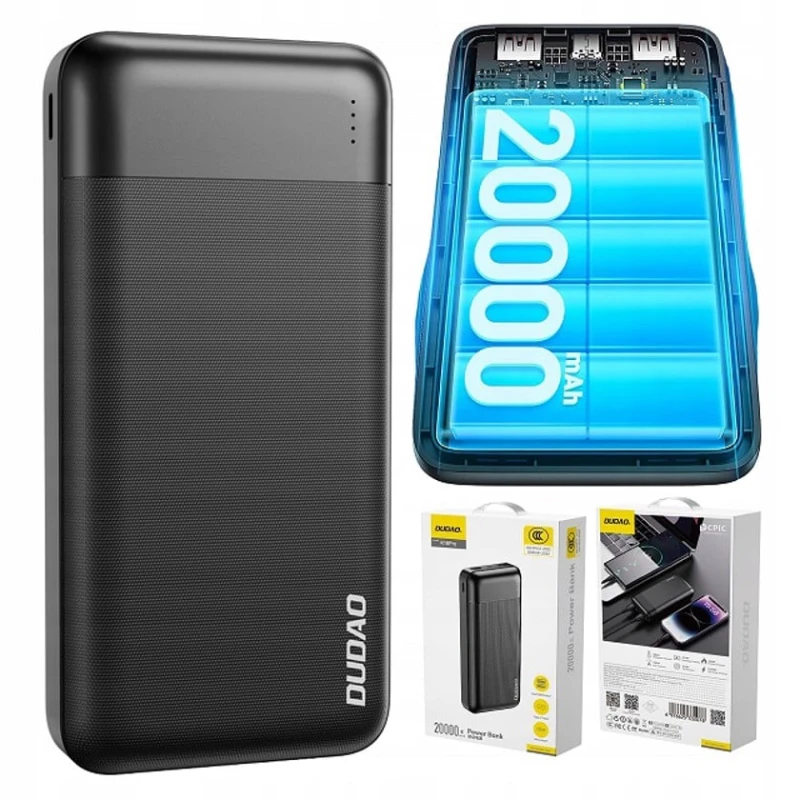 Внешний аккумулятор DUDAO K18 20000 mAh Black Внешний аккумулятор DUDAO K18 20000 mAh Black