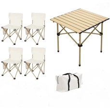 Yığılan masa və oturacaqlar dəsti UM001000987, 45x28x24 sm, bej