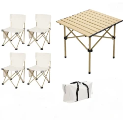 Набор складной стол со стульями UM001000987, 45x28x24 см, бежевый Набор складной стол со стульями UM001000987, 45x28x24 см, бежевый