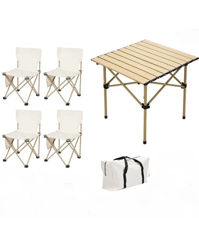 Yığılan masa və oturacaqlar dəsti UM001000987, 45x28x24 sm, bej