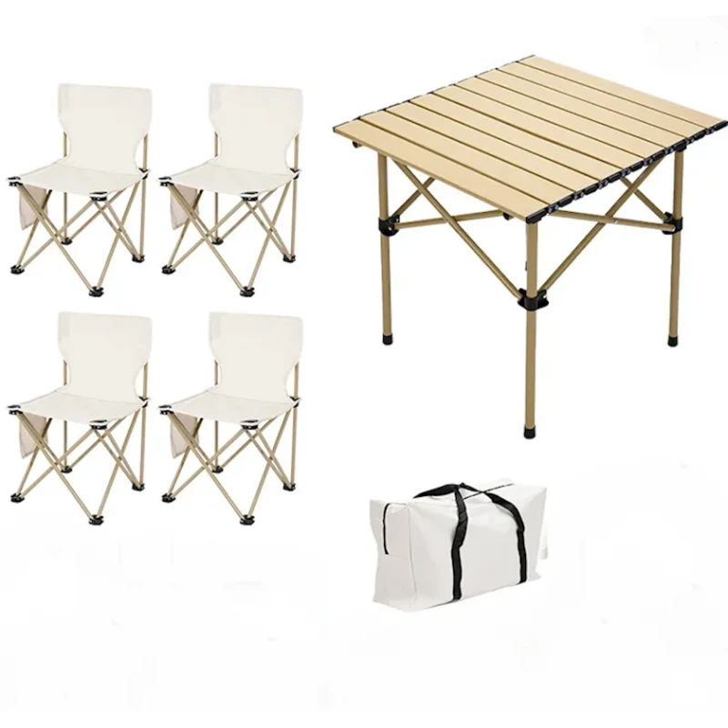 Набор складной стол со стульями UM001000987, 45x28x24 см, бежевый Набор складной стол со стульями UM001000987, 45x28x24 см, бежевый