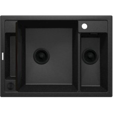Mətbəx çanağı Deante Magnetic ZRM_G503, qranit, qara, 69x50x21.9 sm