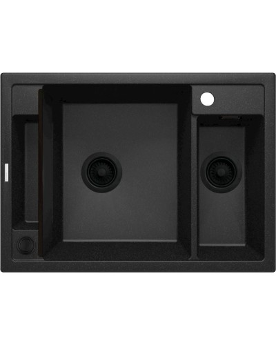 Mətbəx çanağı Deante Magnetic ZRM_G503, qranit, qara, 69x50x21.9 sm