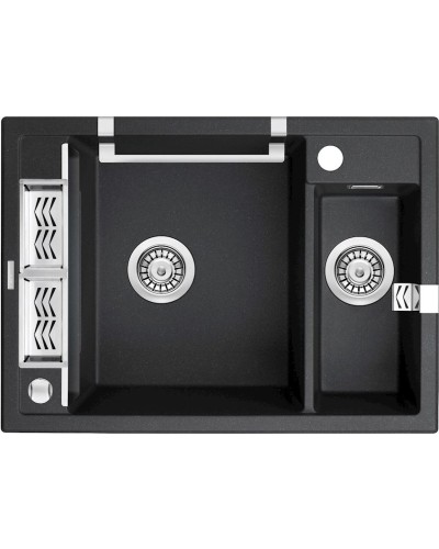 Mətbəx çanağı Deante Magnetic ZRM_G503, qranit, qara, 69x50x21.9 sm