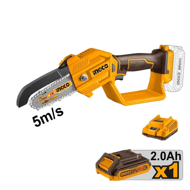 Секатор Ingco Industrial CGSLI20581, 13 см, оранжевый