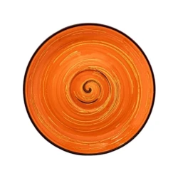 Блюдце Wilmax Spiral Orange WL-669336/B, фарфор, 15см
