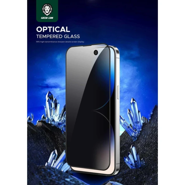 Qoruyucu şüşə Green Lion 3D Silicone Privacy Glass Apple iPhone 14/13 Pro/13 üçün Black - 6935100164014