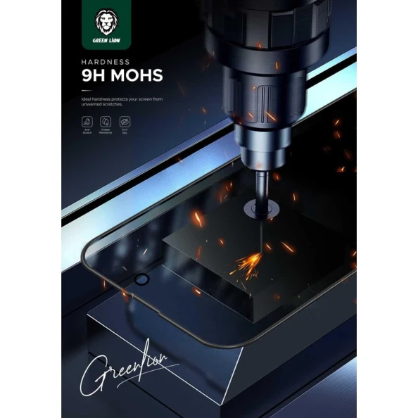 Qoruyucu şüşə Green Lion 3D Silicone Privacy Glass Apple iPhone 14/13 Pro/13 üçün Black - 6935100164014