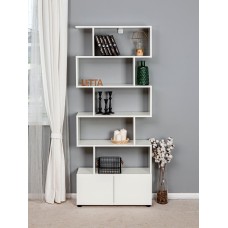 Stellaj Letta, ağ, LDSP, 73x176x25 sm