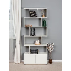 Стеллаж Letta, белый, ЛДСП, 73x176x25 см