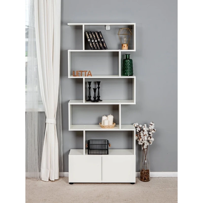 Стеллаж Letta, белый, ЛДСП, 73x176x25 см Стеллаж Letta, белый, ЛДСП, 73x176x25 см
