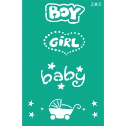 Трафарет самоклеящийся Rosa Talent, 13x20 см, №2800 Детские