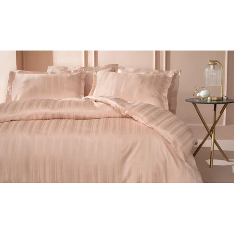 Комплект постельного белья Yataş Shelly, пододеяльник 200x220 см, простыня 260x240 см, наволочка 50х70 см (2 шт), двуспальный, бамбук/хлопок, розовый Комплект постельного белья Yataş Shelly, пододеяльник 200x220 см, простыня 260x240 см, наволочка 50х70 см (2 шт), двуспальный, бамбук/хлопок, розовый