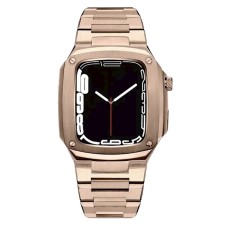 Qayış və çexol Greatcase SW621 Apple Watch 45mm üçün Rose Gold