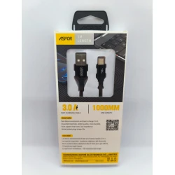 Kabel Aspor AC-13 USB-Type 1m qara