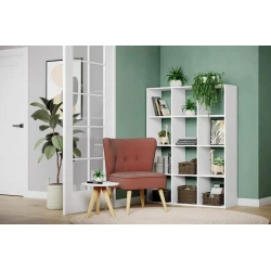 Полка Ev Plus Keyn 12115542, ЛДСП, белая, 112x35x149 см