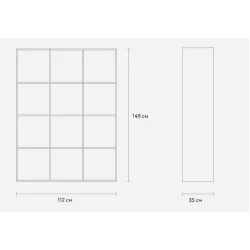 Полка Ev Plus Keyn 12115542, ЛДСП, белая, 112x35x149 см