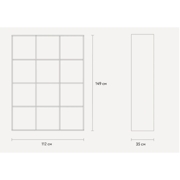 Полка Ev Plus Keyn 12115542, ЛДСП, белая, 112x35x149 см Полка Ev Plus Keyn 12115542, ЛДСП, белая, 112x35x149 см