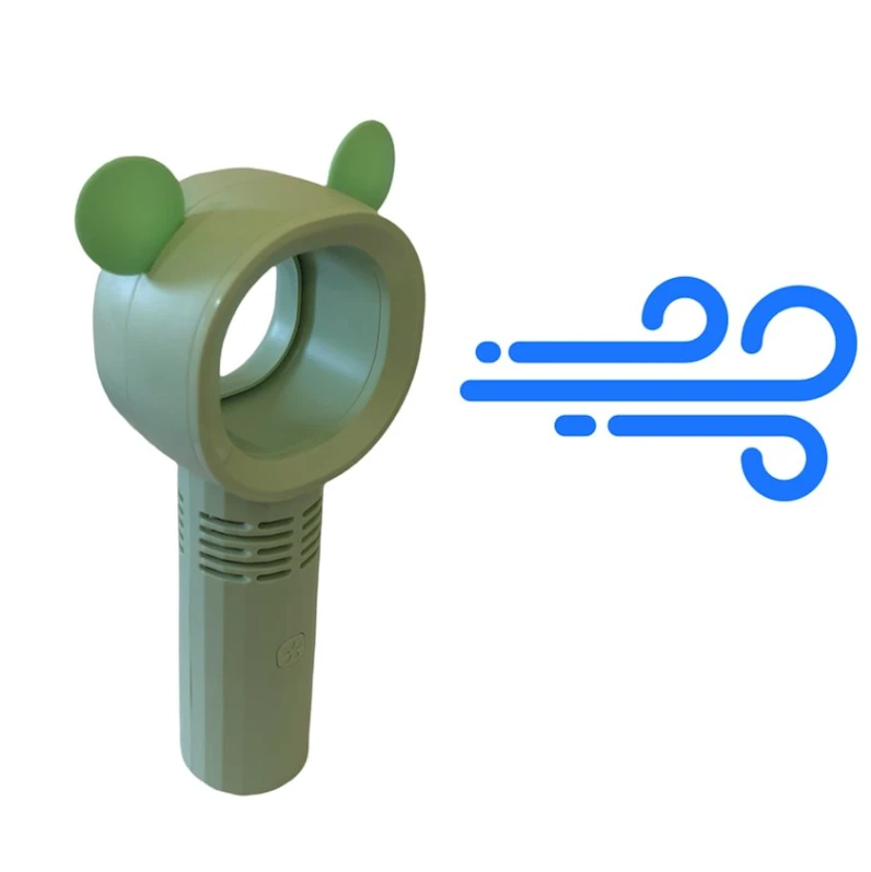 Mini-ventilyator 1001Box, USB, yaşıl, qanadsız,