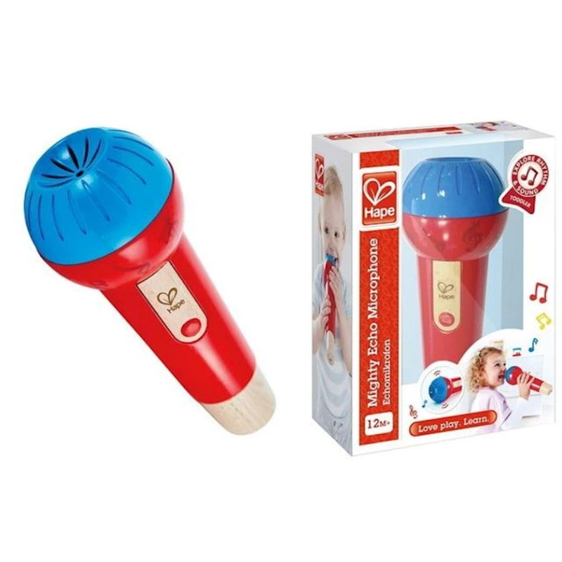 Детский микрофон Hape Mighty Echo Microphone, 12+ месяцев Детский микрофон Hape Mighty Echo Microphone, 12+ месяцев