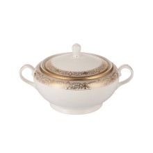 Şorba qabı Gipfel Argento 40986, 3200ml. Rəng: qızılı kant ilə ağ. Material: farfor