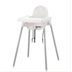 Детский стульчик для кормления Ikea Antilop, белый, полипропилен, 56x62x90 см, 15 кг