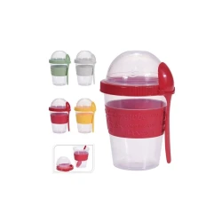 Стакан пластмассовый Koopman с ложкой и крышкой, цвет в ассортименте, 600мл Стакан пластмассовый Koopman с ложкой и крышкой, цвет в ассортименте, 600мл