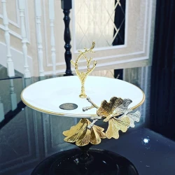 Этажерка JJ-018J, 28 см, белый/золотистый