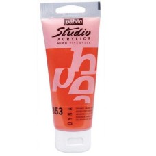 Akril boya Pebeo Studio Acrylics Dyna Iridescent Orange Yellow, iridentsent narıncı-sarı, 100 ml