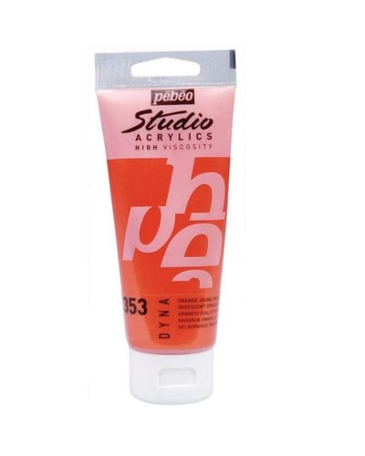 Akril boya Pebeo Studio Acrylics Dyna Iridescent Orange Yellow, iridentsent narıncı-sarı, 100 ml