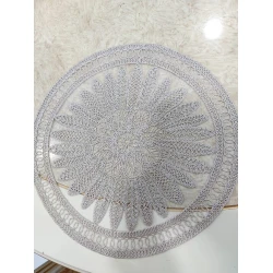 Süfrə xalçası dəsti MiraNova FS-151, dairəvi, boz, 6 əd