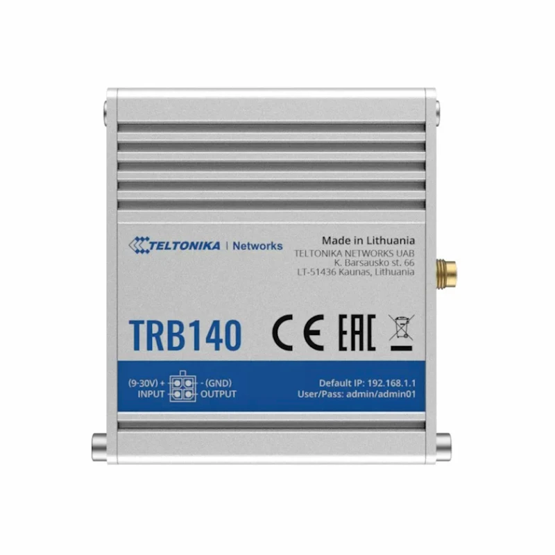 Sənaye routerı Teltonika TRB140 LTE Cat 4 Ethernet Gateway Sənaye routerı Teltonika TRB140 LTE Cat 4 Ethernet Gateway