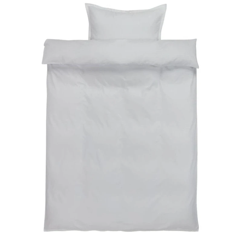 Комплект постельного белья JYSK Ingeborg, пододеяльник 140x200, наволочка 50x70, полутораспальный, сатин, белый