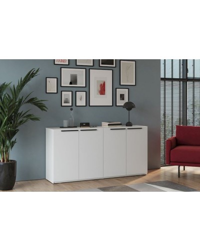 Komod Ev Plus Kimbol 12115548, LDSP, ağ, 90x44x183 sm