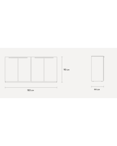 Komod Ev Plus Kimbol 12115548, LDSP, ağ, 90x44x183 sm