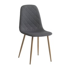 Stul JYSK Jonstrup, polyester, tünd-boz, 44х87х53 sm (3526_3600266), 4 əd
