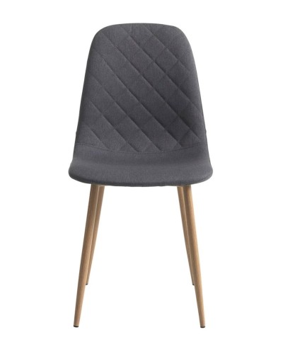 Stul JYSK Jonstrup, polyester, tünd-boz, 44х87х53 sm (3526_3600266), 4 əd