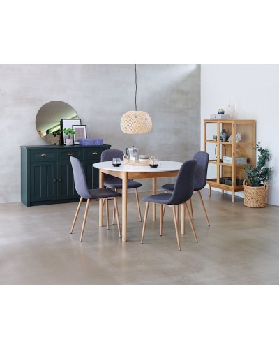 Stul JYSK Jonstrup, polyester, tünd-boz, 44х87х53 sm (3526_3600266), 4 əd