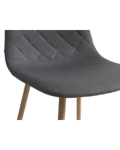 Stul JYSK Jonstrup, polyester, tünd-boz, 44х87х53 sm (3526_3600266), 4 əd