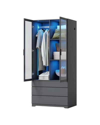 Şkaf Art Mebel Art-60-38, boz, 210х60х50 sm