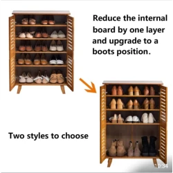 Тумба для обуви 2222 бамбук, коричневый Тумба для обуви 2222 бамбук, коричневый