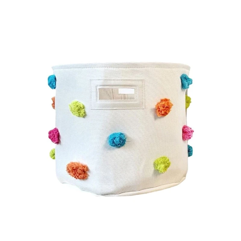 Oyuncaqlar üçün uşaq səbəti Hom-me 105357, 32x28 sm, parça, ağ