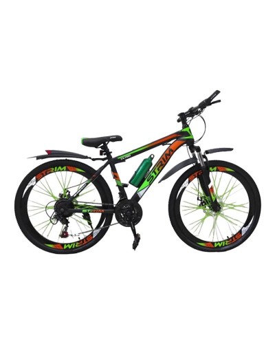 Dağ velosipedi VeloStrim 24 Qara/Yaşıl.